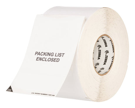 Zebra DT Label, Polypropylene/Paper (6.625" x 6") (3" Core) - 10004425 ZEBRA