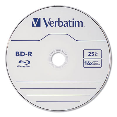 BD-R Blu-Ray Disc, 25 GB, 16x, White, 25/Pack - 97457