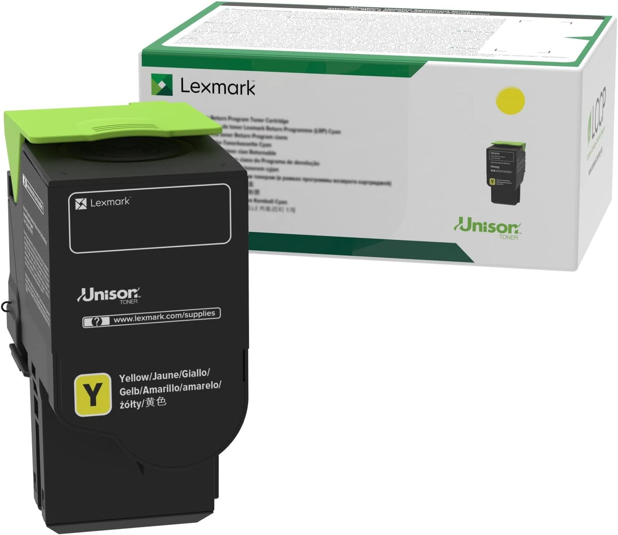 Lexmark Yellow Toner Cartridge Return Program Yield 1,400 Pages - 78C00YG
