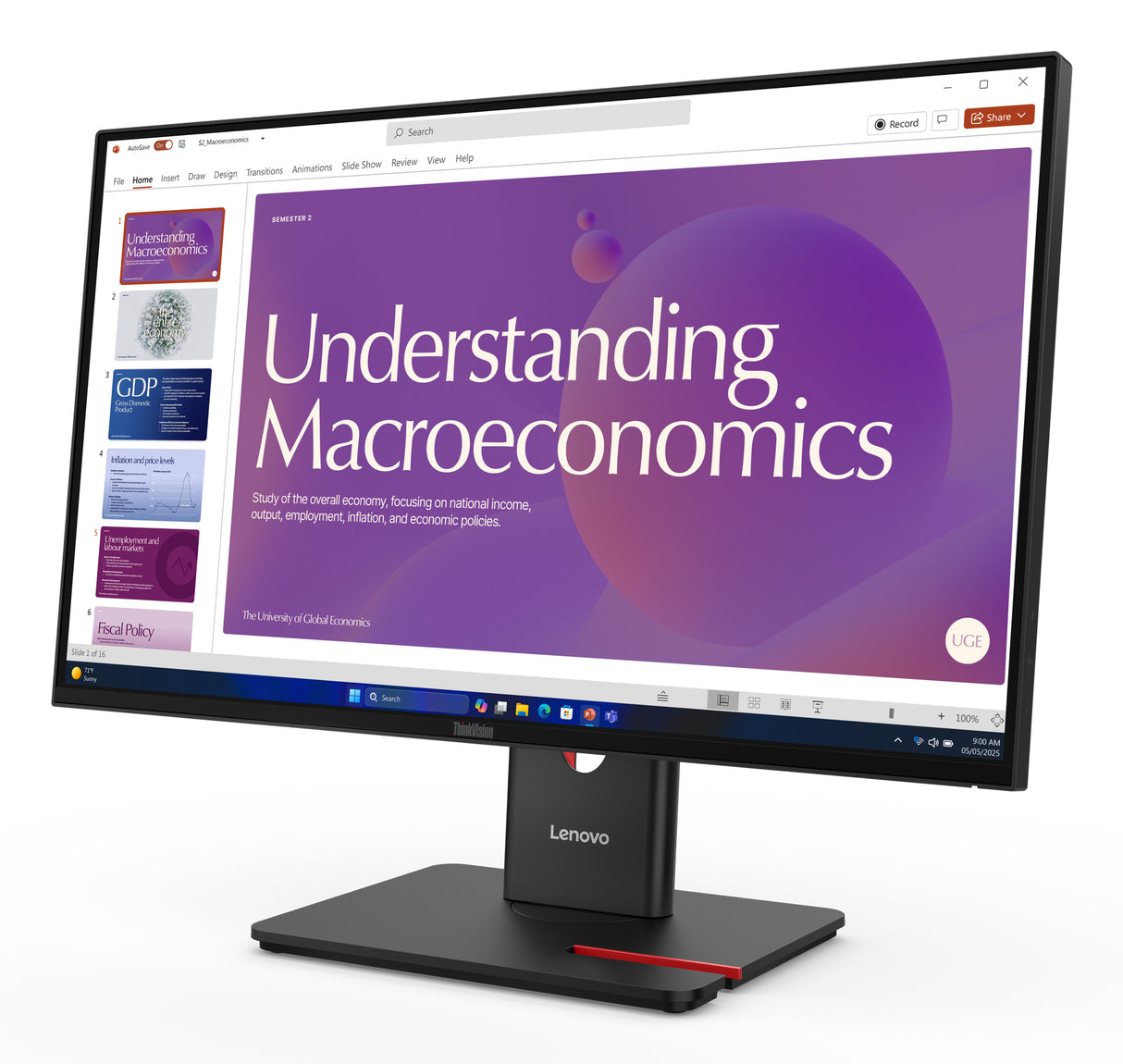Lenovo ThinkVision T24D-40 Monitor - 64B9GAR1UZ