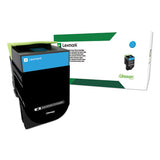 80C1HC0 Return Program High-Yield Toner, 3,000 Page-Yield, Cyan - 80C1HC0