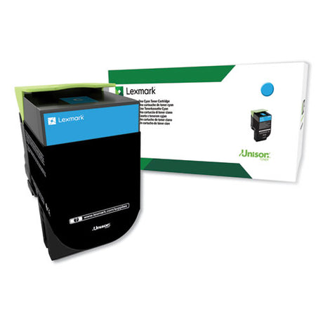 80C0HCG Return Program High-Yield Toner, 3,000 Page-Yield, Cyan, TAA Compliant - 80C0HCG LEXMARK