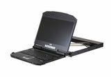ATEN CL3800NW rack console 47 cm (18.5") 1920 x 1080 pixels Metal, Plastic Black 1U - CL3800NW ATEN