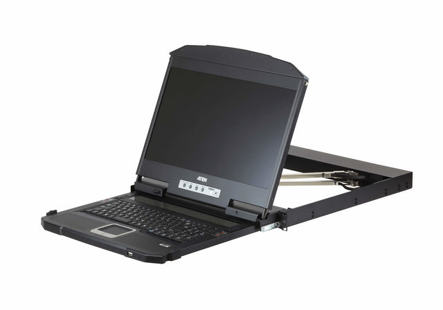 ATEN CL3800NW rack console 47 cm (18.5") 1920 x 1080 pixels Metal, Plastic Black 1U - CL3800NW ATEN