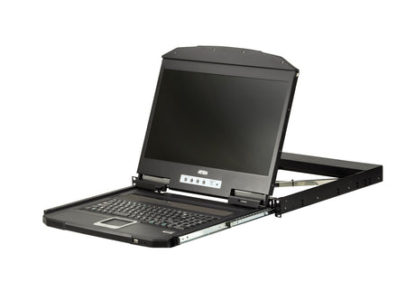 ATEN CL3700NW rack console 47 cm (18.5") 1920 x 1080 pixels Metal, Plastic Black 1U - CL3700NW ATEN