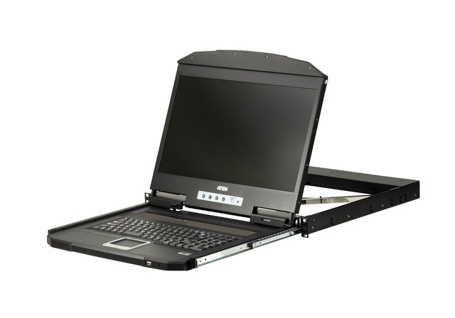 ATEN CL3700NW rack console 47 cm (18.5") 1920 x 1080 pixels Metal, Plastic Black 1U - CL3700NW ATEN