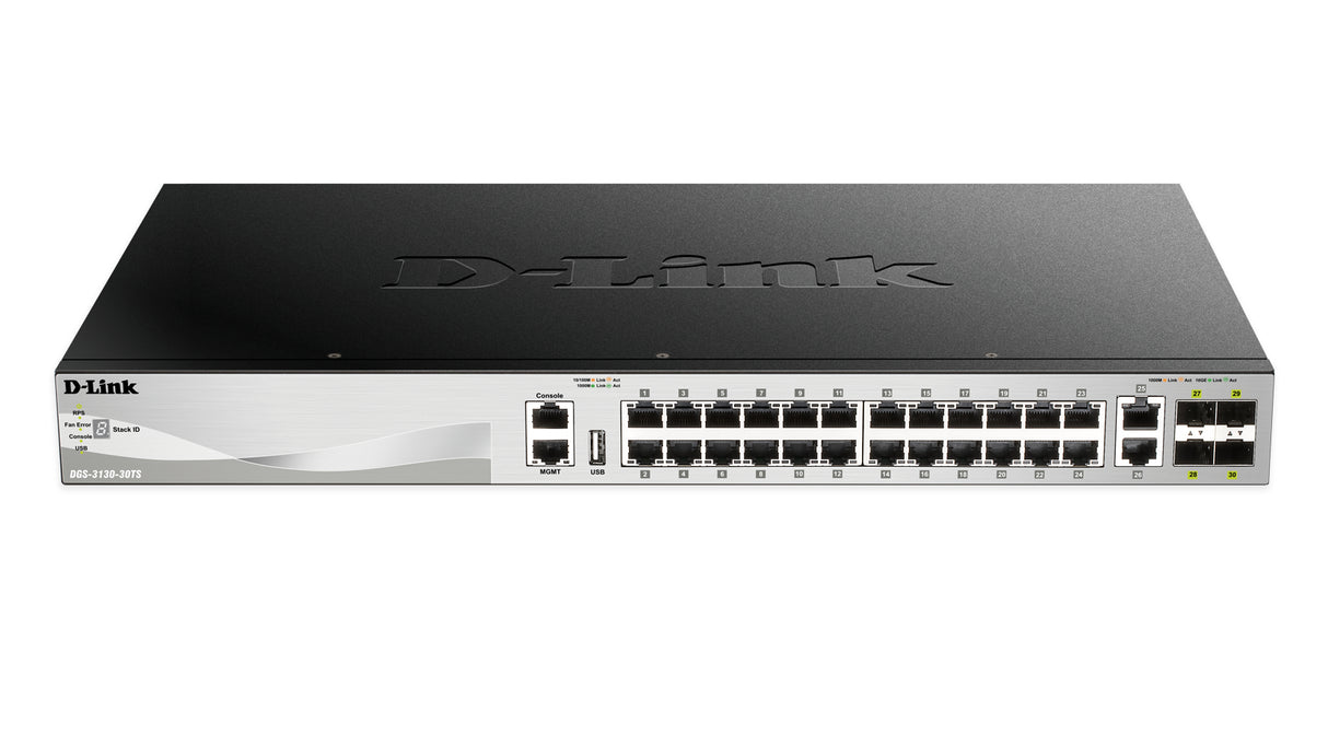 D-Link DGS-3130-30TS network switch Managed L3 Gigabit Ethernet (10/100/1000) Black, Grey - DGS-3130-30TS