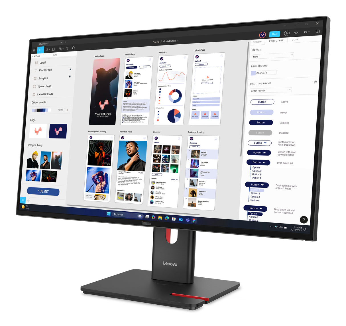 Lenovo ThinkVision T32UD-40 Monitor - 64B0GAR1UZ