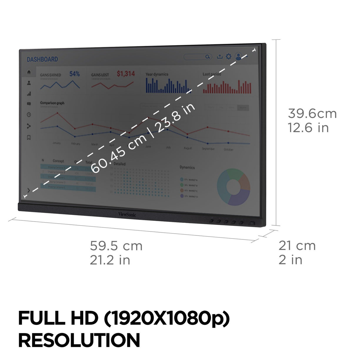 Viewsonic VG Series VG2448A-2_H2 computer monitor 61 cm (24") 1920 x 1080 pixels Full HD LED Black - VG2448A-2_H2