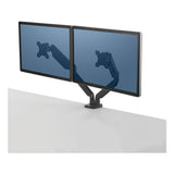 FELLOWES Platinum Series Dual Monitor Arm for 40" Monitors, 360 deg Rotation, +/-45 deg Tilt, 360 de - 8042501