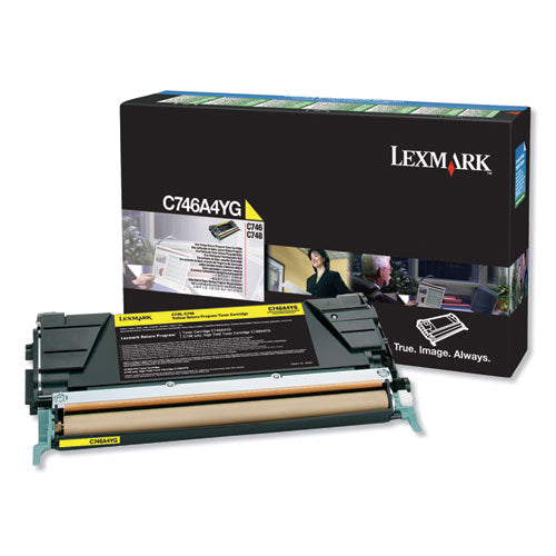 C746A1YG Return Program Toner, 7,000 Page-Yield, Yellow, TAA Compliant - C746A4YG LEXMARK