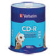 CD-R Recordable Disc, 700 MB/80 min, 52x, Spindle, White, 100/Pack - 94712