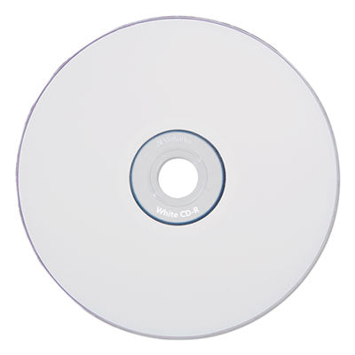 CD-R Recordable Disc, 700 MB/80 min, 52x, Spindle, White, 100/Pack - 94712