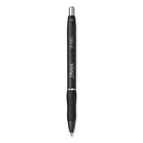 S-Gel High-Performance Gel Pen, Retractable, Medium 0.7 mm, Black Ink, Black Barrel, Dozen - 2096159