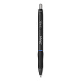 S-Gel High-Performance Gel Pen, Retractable, Medium 0.7 mm, Blue Ink, Black Barrel, Dozen - 2096152
