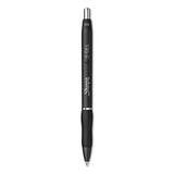 S-Gel High-Performance Gel Pen, Retractable, Fine 0.5 mm, Black Ink, Black Barrel, Dozen - 2096145