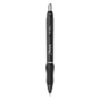 S-Gel High-Performance Gel Pen, Retractable, Fine 0.5 mm, Black Ink, Black Barrel, Dozen - 2096145