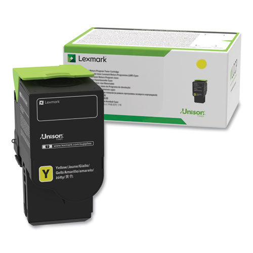 LEXMARK  Ultra High-Yield Toner, 7,000 Page-Yield, Yellow - 78C1UYE
