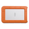 Rugged Portable External Hard Drive, 2 TB, USB-C, Orange/Silver - STFR2000800