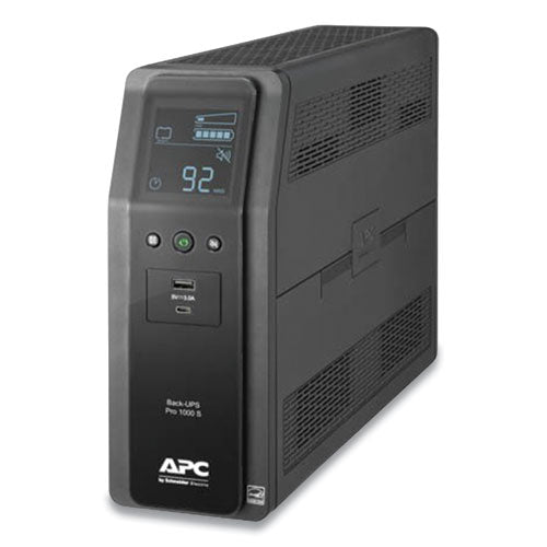 APC  Back-UPS PRO BR Series SineWave Battery Backup System, 10 Outlets, 1,000 VA, 1,080 J - BR1000MS