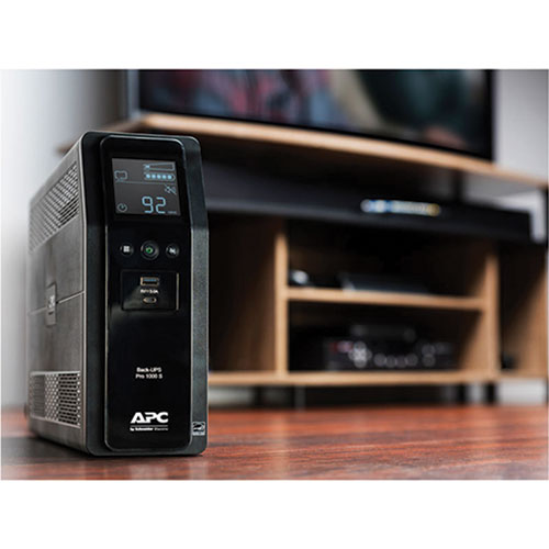 APC  Back-UPS PRO BR Series SineWave Battery Backup System, 10 Outlets, 1,000 VA, 1,080 J - BR1000MS