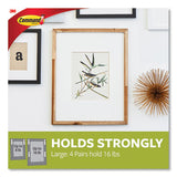 Damage-Free Hanging Picture Hanging Strip Pairs, Holds Up to 3.75 lb, Large: 0.75" x 3.65", White, 12/Pack - 17206-12ES