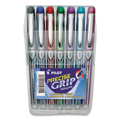 Precise Grip Rollerball Pen, Stick, Extra-Fine 0.5 mm, Assorted Ink and Barrel Colors, 7/Pack - 28864 C2G