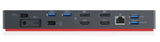 Lenovo 40AN0135US laptop dock/port replicator Wired Thunderbolt 3 Black, Red - 40AN0135US LENOVO