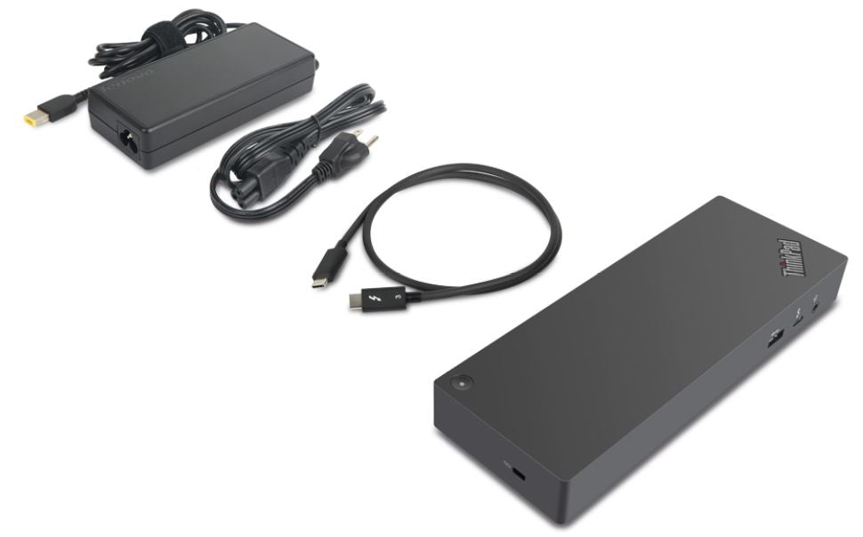 Lenovo 40AN0135US laptop dock/port replicator Wired Thunderbolt 3 Black, Red - 40AN0135US