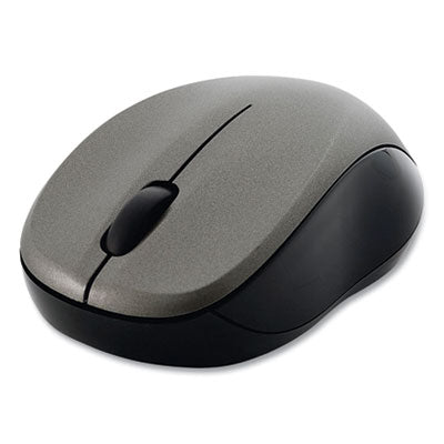 Silent Wireless Blue LED Mouse, 2.4 GHz Frequency/32.8 ft Wireless Range, Left/Right Hand Use, Graphite - 99769
