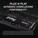 Kingston Technology FURY 32GB 3200MT/s DDR4 CL20 SODIMM (Kit of 2) Impact - KF432S20IBK2/32