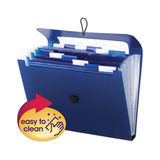 Step Index Organizer, 12 Sections, Cord/Hook Closure, 1/6-Cut Tabs, Letter Size, Navy - 70902