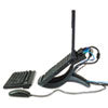 Vertical Notebook Computer Riser with Cable Management, 9" x 12" x 6.5" to 9.5", Black/Charcoal Gray, Supports 20 lbs - LX550