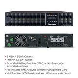 CyberPower OL3000RTXL2UN uninterruptible power supply (UPS) Double-conversion (Online) 3 kVA 2700 W 7 AC outlet(s) - OL3000RTXL2UN