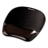 FELLOWES Gel Crystals Mouse Pad with Wrist Rest, 7.87 x 9.18, Black - 9112101