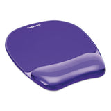 FELLOWES Gel Crystals Mouse Pad with Wrist Rest, 7.87 x 9.18, Purple - 91441