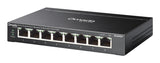 TP-Link Omada ES208GP network switch Managed L2 Gigabit Ethernet (10/100/1000) Power over Ethernet (PoE) DIN rail Black - ES208GP