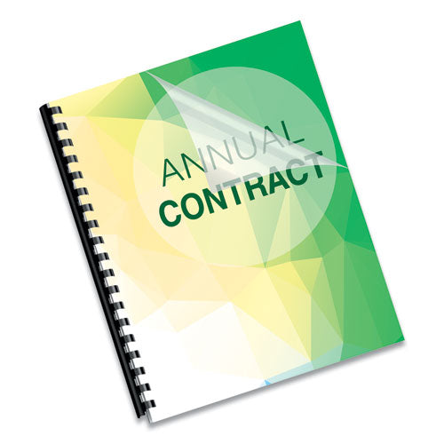 FELLOWES Crystals Transparent Presentation Covers for Binding Systems, Plastic, Square Corners, 11 x - 52089