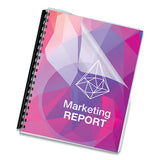 FELLOWES Crystals Presentation Covers for Binding Systems, 19-Hole Punched, Plastic, Round Corners,  - 5293401