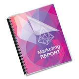 FELLOWES Crystals Presentation Covers for Binding Systems, 19-Hole Punched, Plastic, Round Corners,  - 5293401