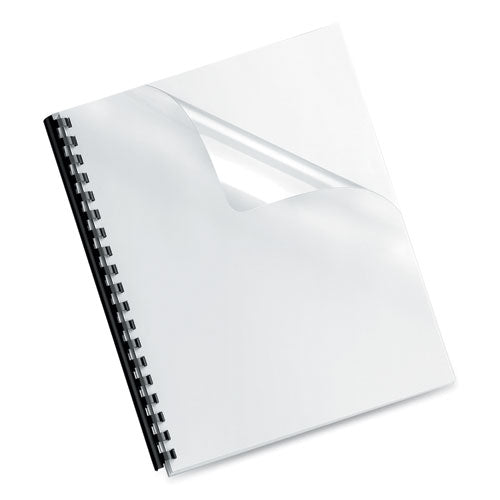 FELLOWES Crystals Transparent Presentation Covers for Binding Systems, Plastic, Square Corners, 11 x - 52089