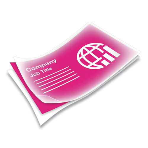 FELLOWES Laminating Pouches, 10 mil, 3.75" x 2.25", Gloss Clear, 100/Pack - 52058