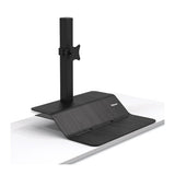FELLOWES Lotus VE Sit-Stand Workstation, 29" x 28.5" x 27.5" to 42.5", Black - 8080101