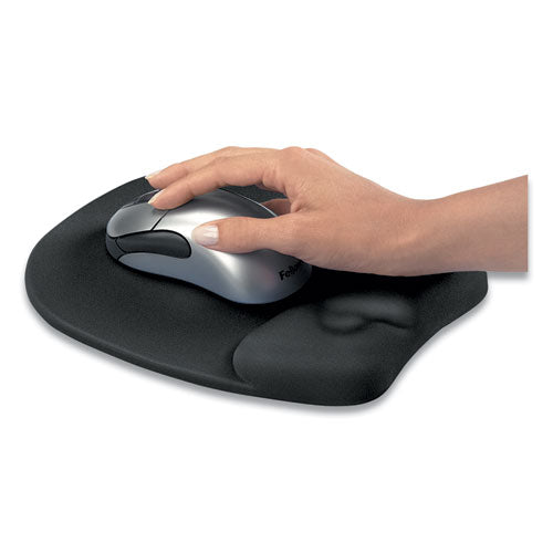 FELLOWES Memory Foam Mouse Pad with Wrist Rest, 7.93 x 9.25, Black - 9176501