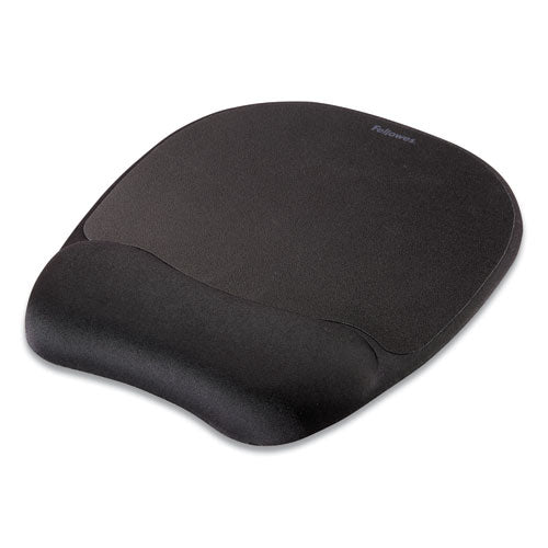 FELLOWES Memory Foam Mouse Pad with Wrist Rest, 7.93 x 9.25, Black - 9176501