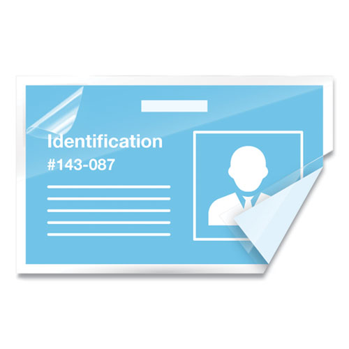 FELLOWES Self-Adhesive Laminating Pouches, 5 mil, 3.88" x 2.38", Gloss Clear, 5/Pack - 5220101