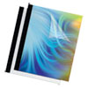 Thermal Binding System Presentation Covers, 240-Sheet Capacity, Plastic, Square Corners, 11 x 8.5, Clear/Matte Black, 10/Pack - 5257001