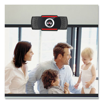 CyberTrack H3 720P HD USB Webcam with Microphone, 1280 pixels x 720 pixels, 1.3 Mpixels, Black - CyberTrack H3