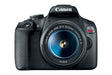 Canon EOS Rebel T7 EF-S 18-55mm IS II Kit SLR Camera Kit 24.1 MP CMOS 6000 x 4000 pixels Black - 2727C002 CANON