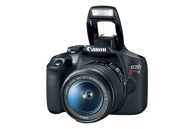 Canon EOS Rebel T7 EF-S 18-55mm IS II Kit SLR Camera Kit 24.1 MP CMOS 6000 x 4000 pixels Black - 2727C002 CANON